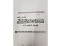 Hang-On Instruction Sheet Only 1987 Tiger Handheld Electronic Game