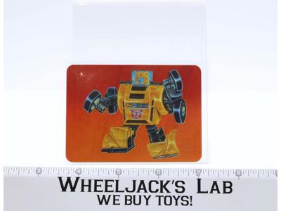 Bumblebee Card 28 Variant Color 1985 G1 Transformers Action Trading Cards