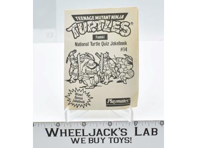 Teenage Mutant Ninja Turtles National Turtle Quiz Jokebook #14 1989 Playmates