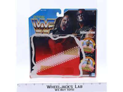 Demolition Crush and Smash WWF Cardback 1990 Hasbro Vintage Action Figure