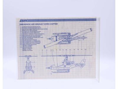 Dreadnok Air Assault Gyro Copter 1986 ORIGINAL Instruction / Blueprints G.I. Joe