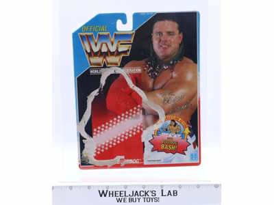 British Bulldog WWF Cardback 1991 Hasbro Vintage Action Figure