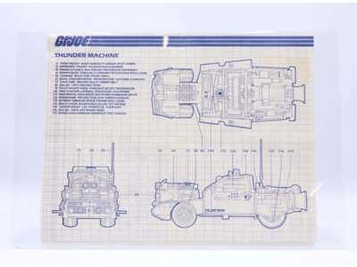 Thunder Machine 1986 ORIGINAL Instructions / Blueprints G.I. Joe