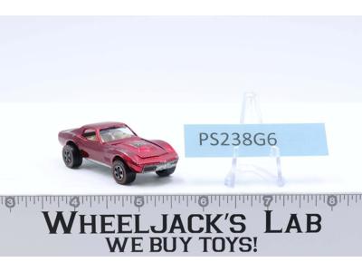 Custom Corvette Rose Pink 1968 Redline Hot Wheels Mattel Vintage RL