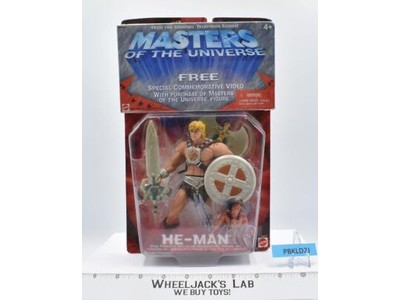 He-Man w/VHS MOSC 200X MOTU Masters Of The Universe Mattel 2001 Action Figure