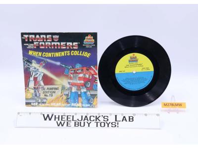 Transformers When Continents Collide Book & Vinyl Record Kid Stuff 1985 Vintage