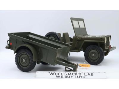 Combat Jeep 7000 W/ Trailer GI Joe 1965 Vintage Vehicle Action Figure
