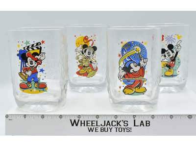 Mickey Mouse Walt Disney World Celebration 2000 McDonald's Set of 4 Glasses