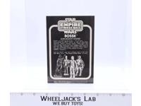 Kenner Star Wars 1978 Bossk Insert Vintage
