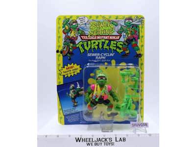 Sewer-Cyclin' Raph Teenage Mutant Ninja Turtles Spitting TMNT Playmates MOSC NEW