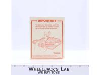 Star Wars Kenner Micro Collection Millennium Falcon Instruction Sheet 1982