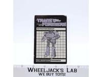 Shockwave Instructions Manual Booklet 1984 Hasbro G1 Transformers