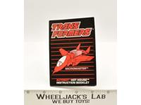 Hot House Micromaster Action Figure Instruction Manual 1989 G1 Transformers