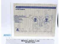 Cobra Viper Glider Instructions/Blueprints G.I. Joe 1983 Hasbro Vintage