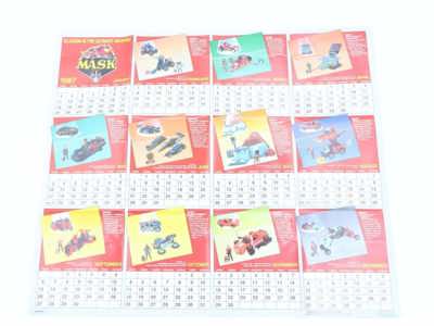 1987-1988 Calendar Poster & Vehicle Catalog MASK M.A.S.K. Kenner Vintage