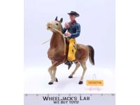 Western Cowboy W/ Horse 1950's Hard Plastic Hong Kong Action Figure