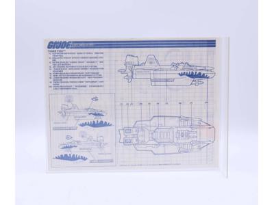 Tiger Fish 1988 ORIGINAL Instructions / Blueprints G.I. Joe Hasbro