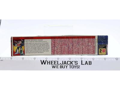 Wheeljack Action Figure Tech Spec 1985 Vintage Hasbro G1 Transformers