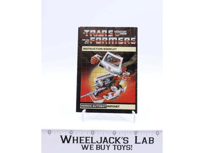 Ratchet Action Figure Vintage Instruction Manual Booklet 1984 G1 Transformers