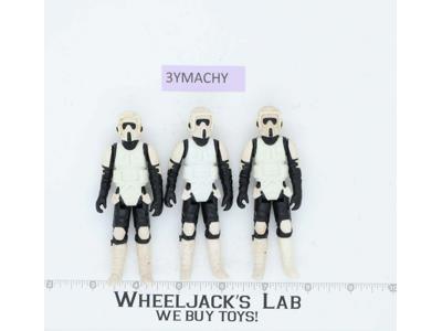 Lot of 3 Star Wars Biker Scouts 1970s-1980s Kenner Vintage Action Figures
