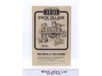 Kenner 1983 Star Wars Ewok Village Instructions Manual Vintage