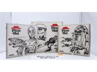 Lot of 3 Star Wars Coloring Box 1997 Pizza Hut Boxes C-3PO R2-D2 Stormtrooper