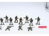 Lot of 19 Green Plastic Infantrymen WWII CTS / BMC 3" Toy Soldiers