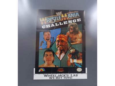 WWF Nintendo WrestleMania Challenge Poster 1990 Hulk Hogan Video Game Flyer
