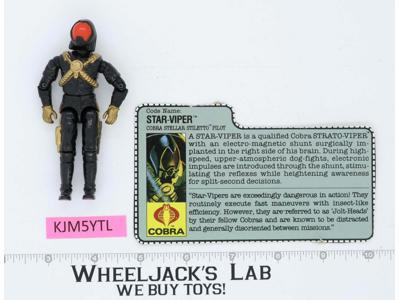 Star-Viper V1 100% Complete 1988 G.I. Joe Hasbro Vintage Action Figure