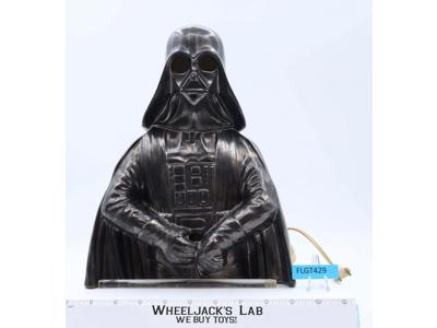 Darth Vader Ceramic Lamp with Glowing Lightsaber 1980 Vintage 12"