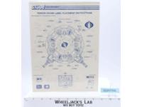 Cobra Terror Drome Label Blueprint/Instruction Original 1986 GI Joe Vintage
