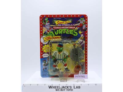 Grand Slammin' Raph Teenage Mutant Ninja Turtle Sewer Sports TMNT Playmates MOSC