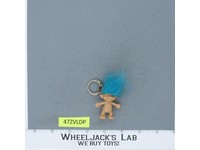 Troll with Blue Hair Keychain Mini 2.5" Vintage