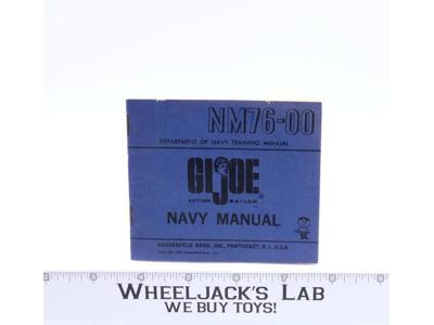 G.I. Joe Action Sailor Navy Manual MM 76-00 Original 1964 Vintage