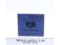 G.I. Joe Action Sailor Navy Manual MM 76-00 Original 1964 Vintage