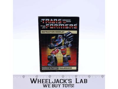 Trailbreaker Action Figure Instruction Manual Booklet 1984 G1 Transformers