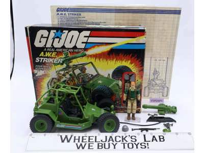 A.W.E. Striker 100% Complete W/ Box G.I. Joe 1985 Hasbro Vintage Vehicle