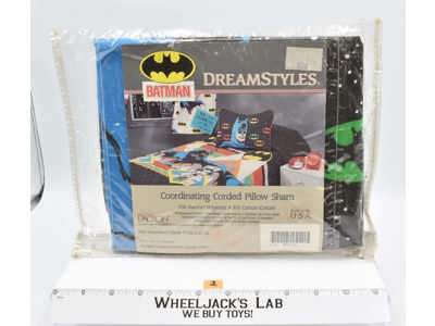 Batman Coordinating Pillow Sham #2 DC Comics 1989 Dacron Bed Pillow Cover