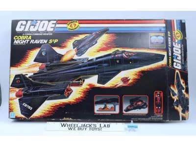 Cobra Night Raven S3P W/Strato-Viper Complete W/Box G.I. Joe 1986 Hasbro Vintage