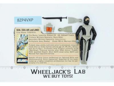 Torpedo V1 100% Complete G.I. Joe Hasbro 1983 Hasbro Vintage Action Figure