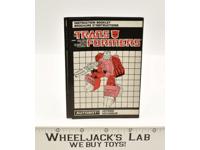 Joyride Instruction Manual Booklet 1987 Hasbro G1 Transformers Action Figure