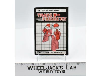 Slapdash Action Figure Instruction Manual Booklet 1988 Hasbro G1 Transformers