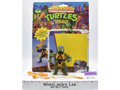 Sword Slicin' Leonardo W/Cardback 100% Complete TMNT 1990 Playmates Vintage