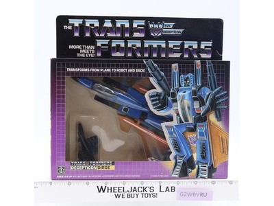 Dirge Complete W/BOX & INSERT 1985 Hasbro G1 Transformers NM UNUSED STICKERS