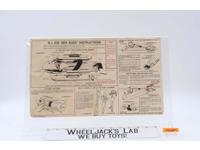 Sea Sled GI Joe 1966 Hasbro 12" Action Figure Instruction Sheet ONLY