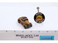 Classic '36 Ford Coupe Gold w/Button 1968 1969 Hot Wheels Mattel Vintage Redline