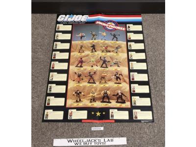 G.I. Joe Official Micro Figures Collection 1989 Large Fold Out Vintage Poster