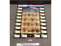 G.I. Joe Official Micro Figures Collection 1989 Large Fold Out Vintage Poster
