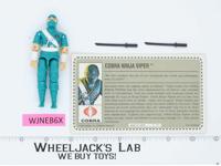 Cobra Ninja Viper V1 RED CARD BACK Complete G.I. Joe 1992 Hasbro Vintage Figure