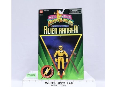 YELLOW Ranger Mighty Morphin Power Rangers ALIEN RANGER Bandai 1995 MOSC